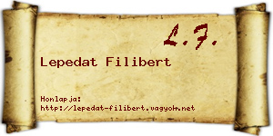 Lepedat Filibert névjegykártya